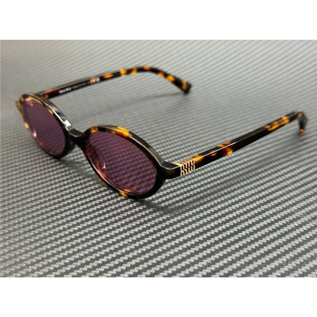 Miu Miu MU 04ZS VAU50D Havana Pink Mirror Women`s 50 mm Sunglasses