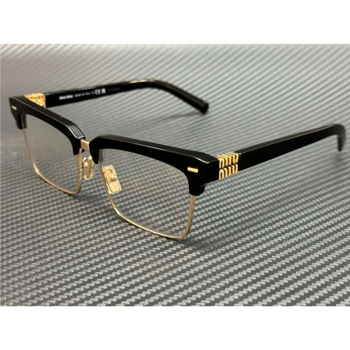 Miu Miu MU 10ZS 1AB08N Black Blue Light Filter Women`s 54 mm Eyeglasses