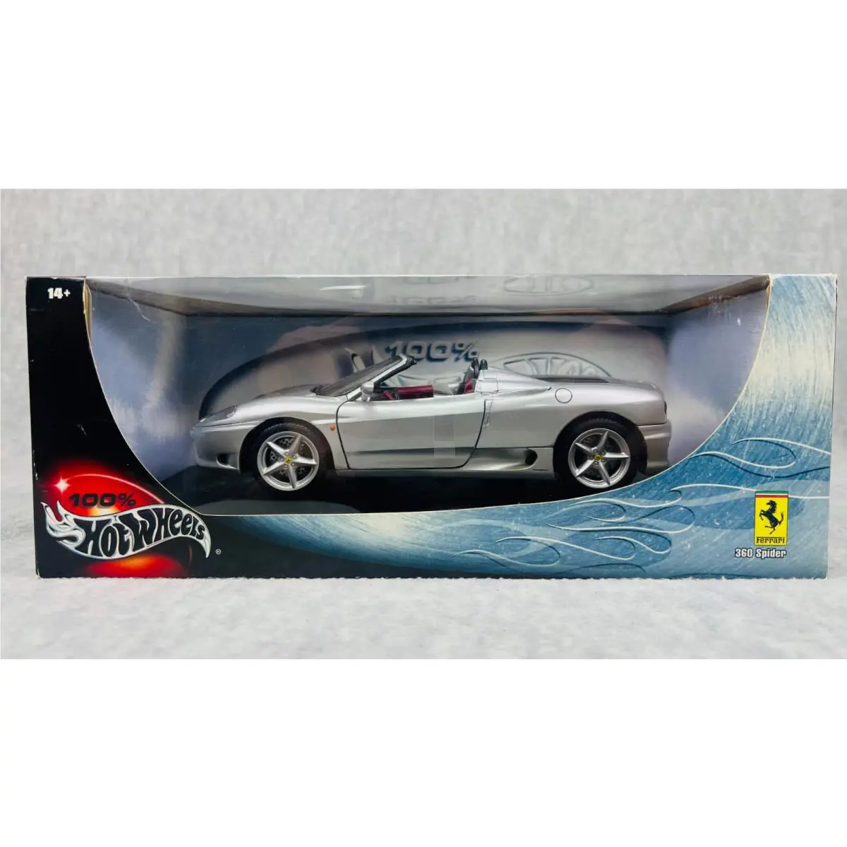 Hot Wheels Ferrari 360 Spider Silver 1:18