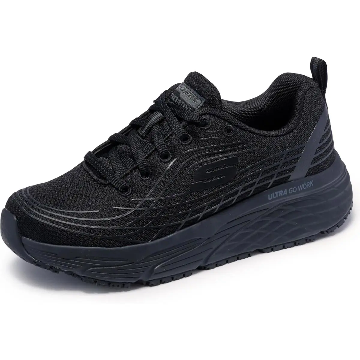 Skechers Women`s Relaxed Fit Max Cusioning Elite Sr Outsole - Black