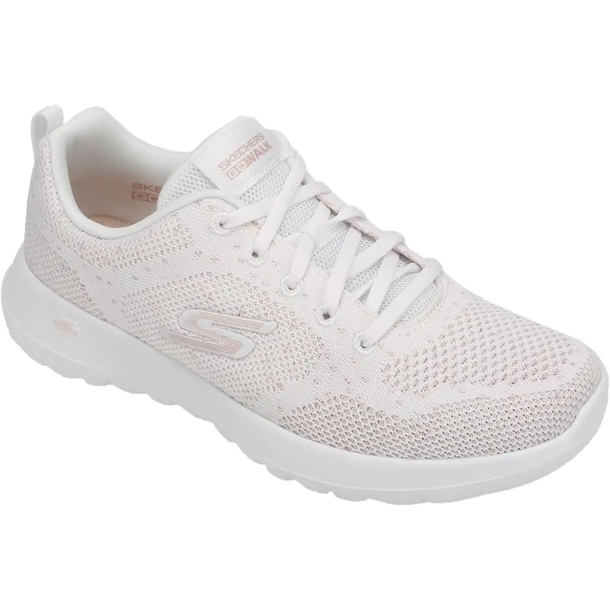 Women`s Go Walk Joy Violet Sneaker White/Rose Gold by Skechers
