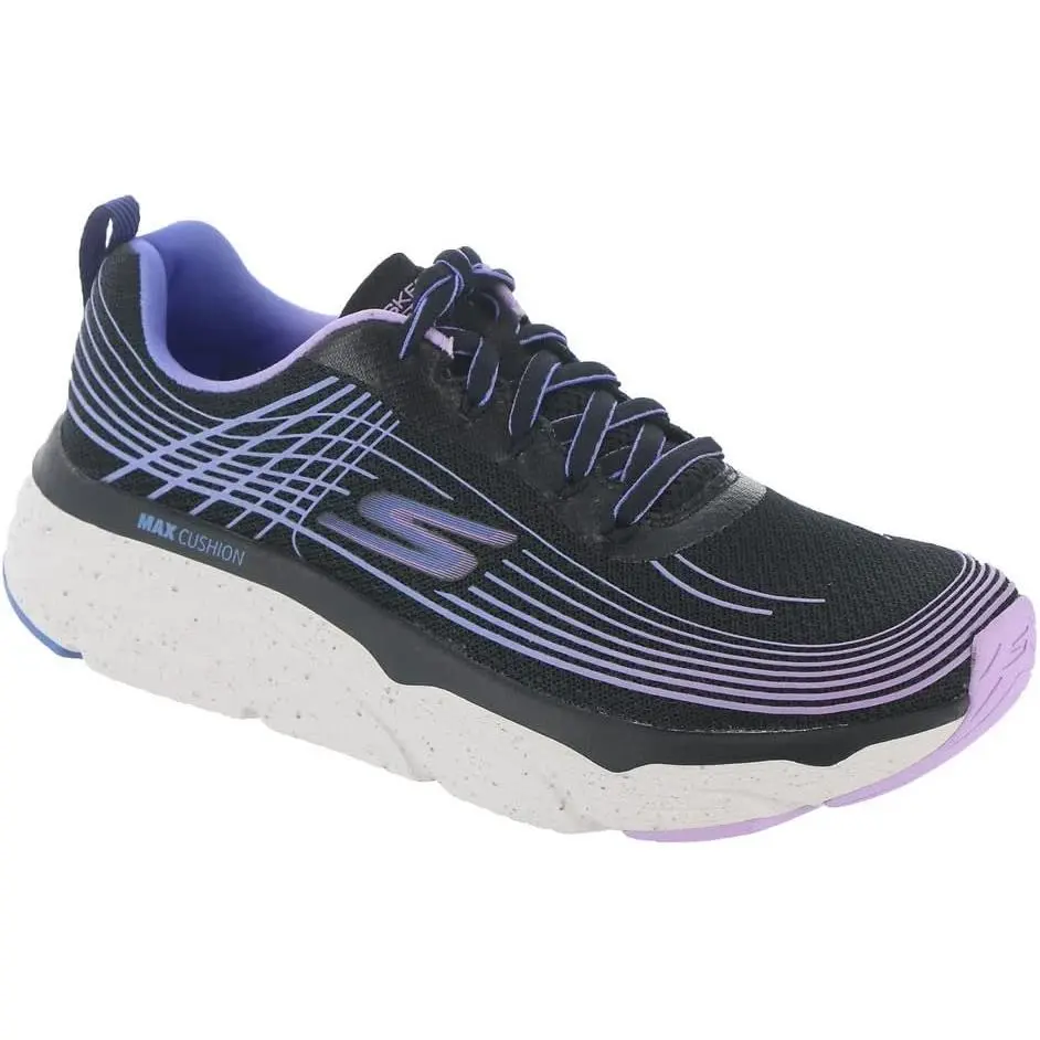 Women`s Max Cushioning Elite Galaxy Burst Sneaker Black/Purple by Skechers