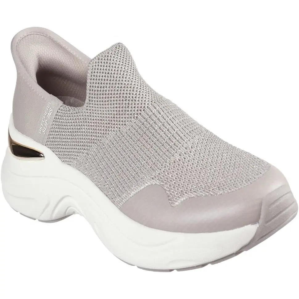 Skechers Women`s Hazel-sugarland Hands Free Slip-ins Sneaker - Taupe/Gold