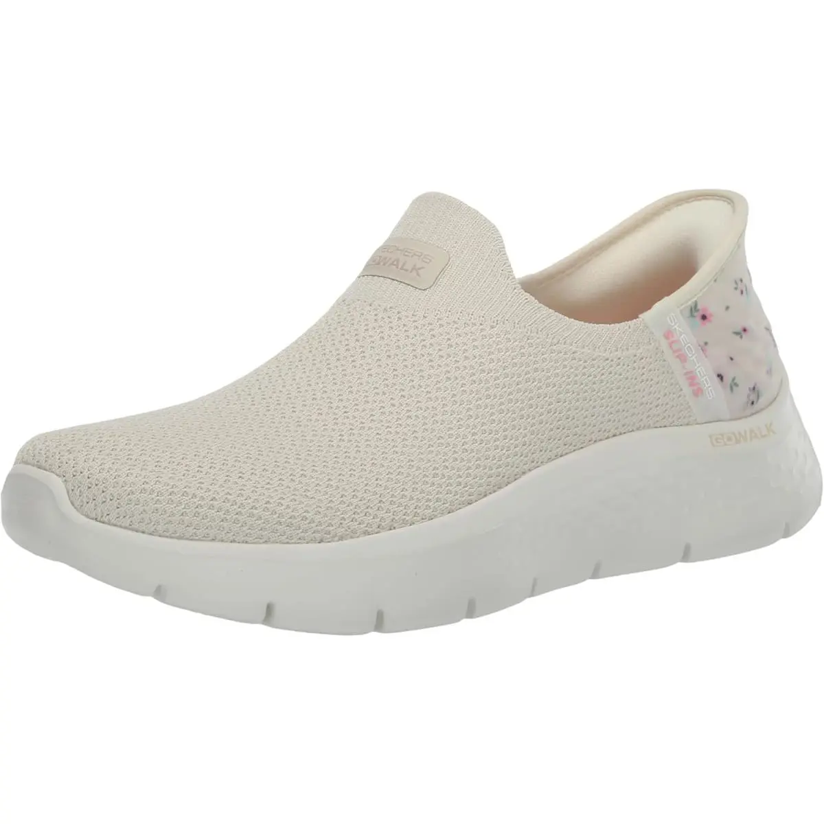 Skechers Women`s Go Walk Flex Sunset Rose Hands Free Slip-ins Sneaker - Off-white