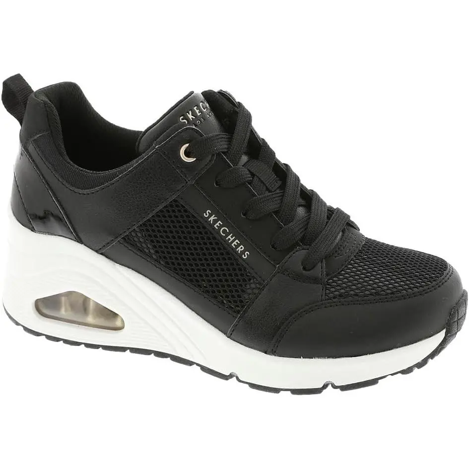 Skechers Women`s Uno Wedge-everything Nice Sneaker - Black