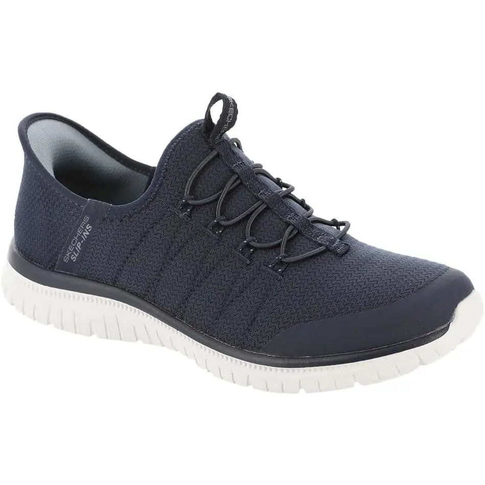 Skechers Women`s Hands Free Slip-ins Virtue-glow Sneaker - Navy=nvy
