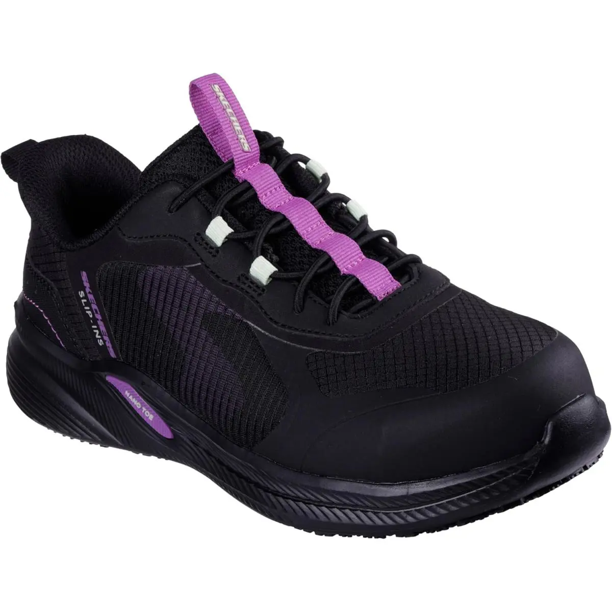 Skechers Women`s Bungee Lace Athletic Hands Free Slip-ins Carbix - Bkpr