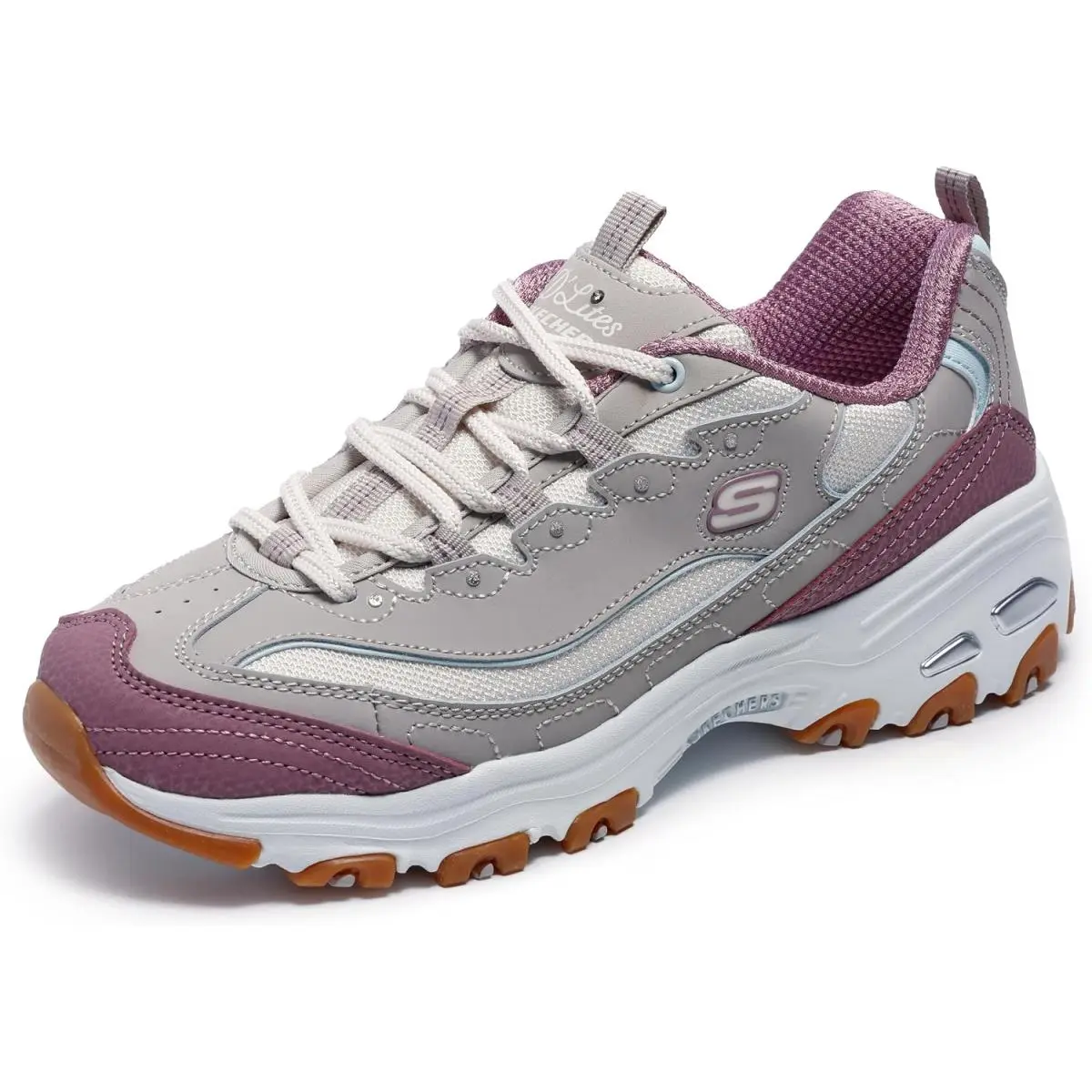 Women`s D`lites-popular Vote Sneaker Taupe/Multi by Skechers