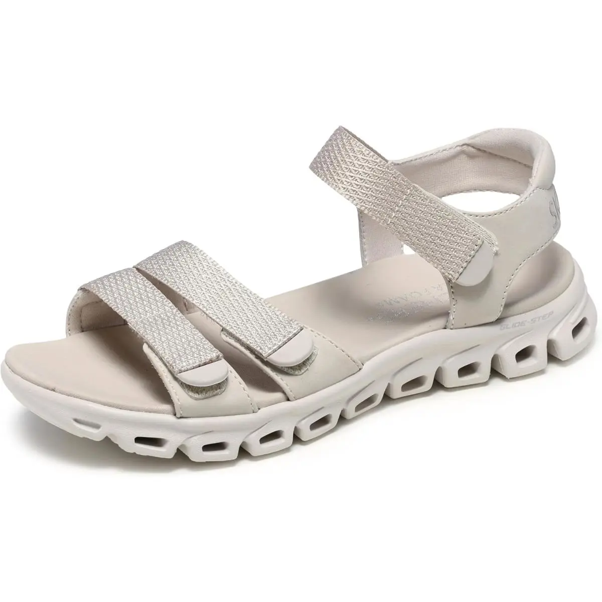 Skechers Women`s Glide-step-count on Me Sport Sandal - Stone