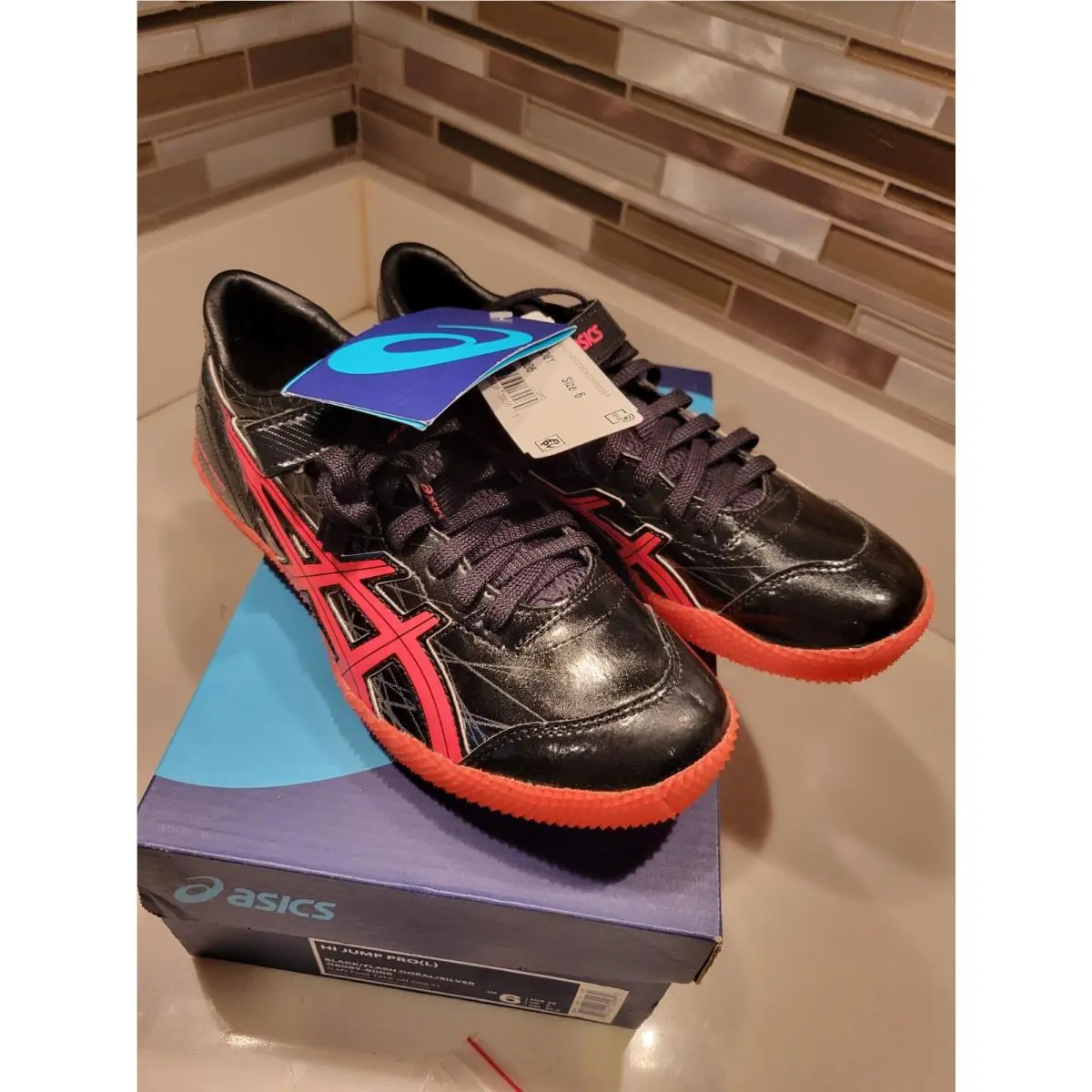 Asics shoes - ASICS Jump Pro L - Jump Pro - G608Y - Black / Flash Coral / Silver 0