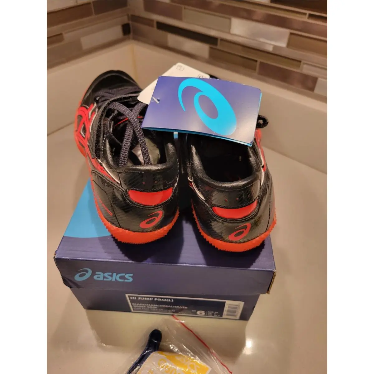 Asics shoes - ASICS Jump Pro L - Jump Pro - G608Y - Black / Flash Coral / Silver 1