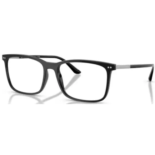 Giorgio Armani AR7122 5001 Eyeglasses Men`s Black Full Rim Square Shape 56mm
