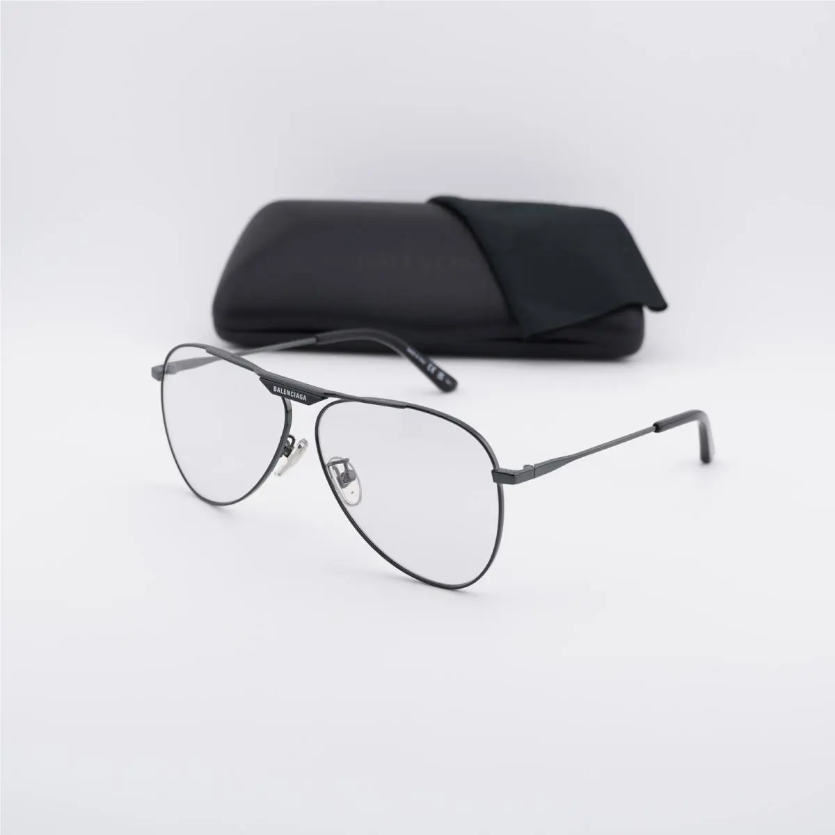 Balenciaga BB0244S 004 Gunmetal/light Grey 62-12-145 Sunglasses