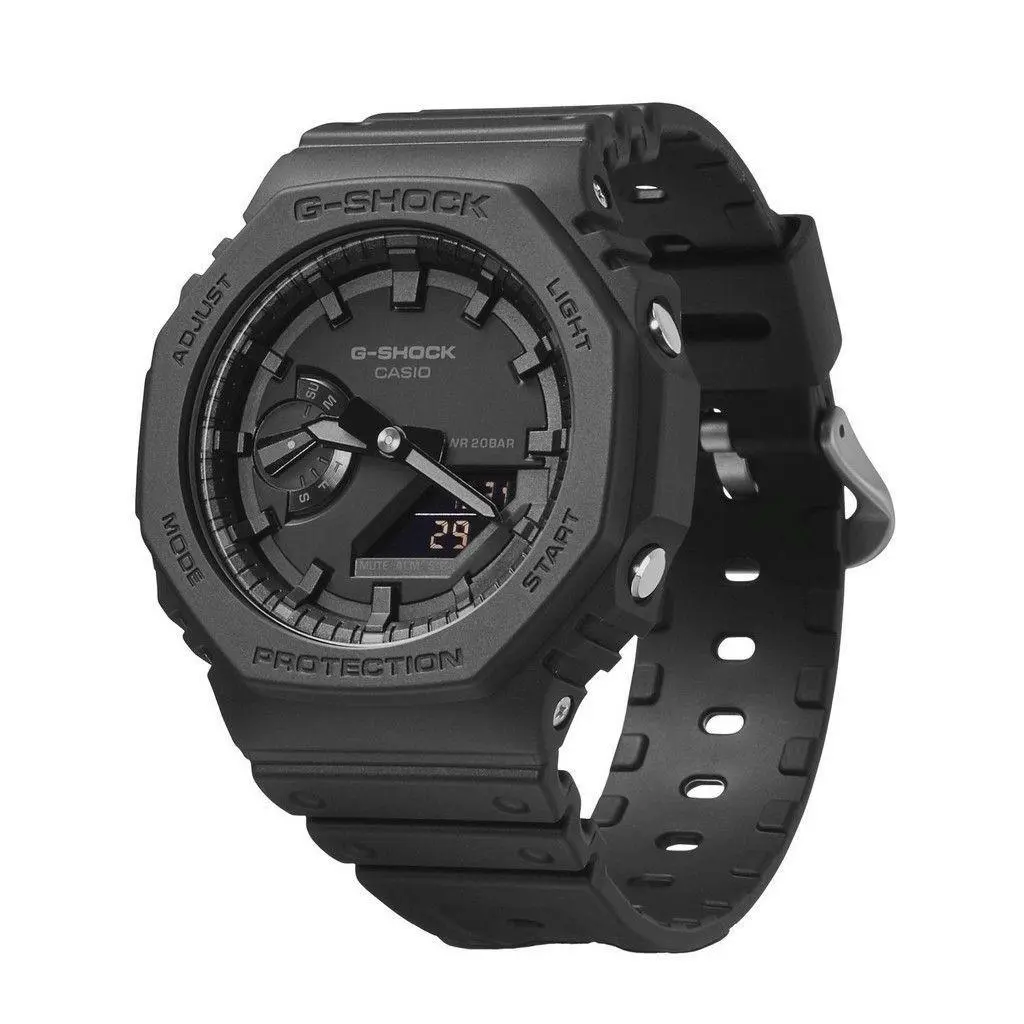 Casio G-shock GA-2100-1A1 World Time Double Led Light Alarm Quartz Mens Watch