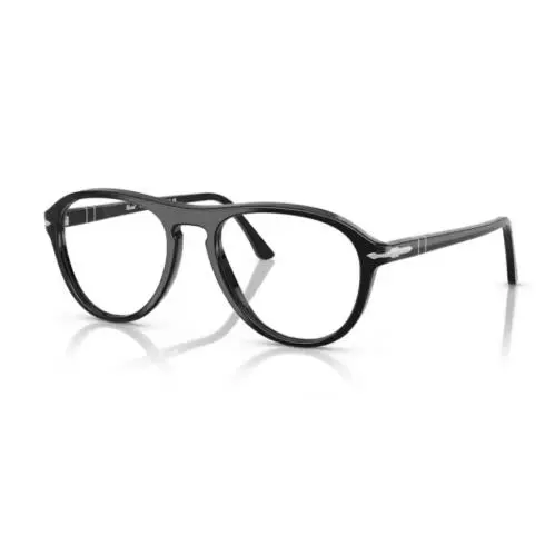 Persol 0PO 3371V Lynn 95 Black Soft Square 55mm Men`s Eyeglasses - Frame: Black, Lens: Clear