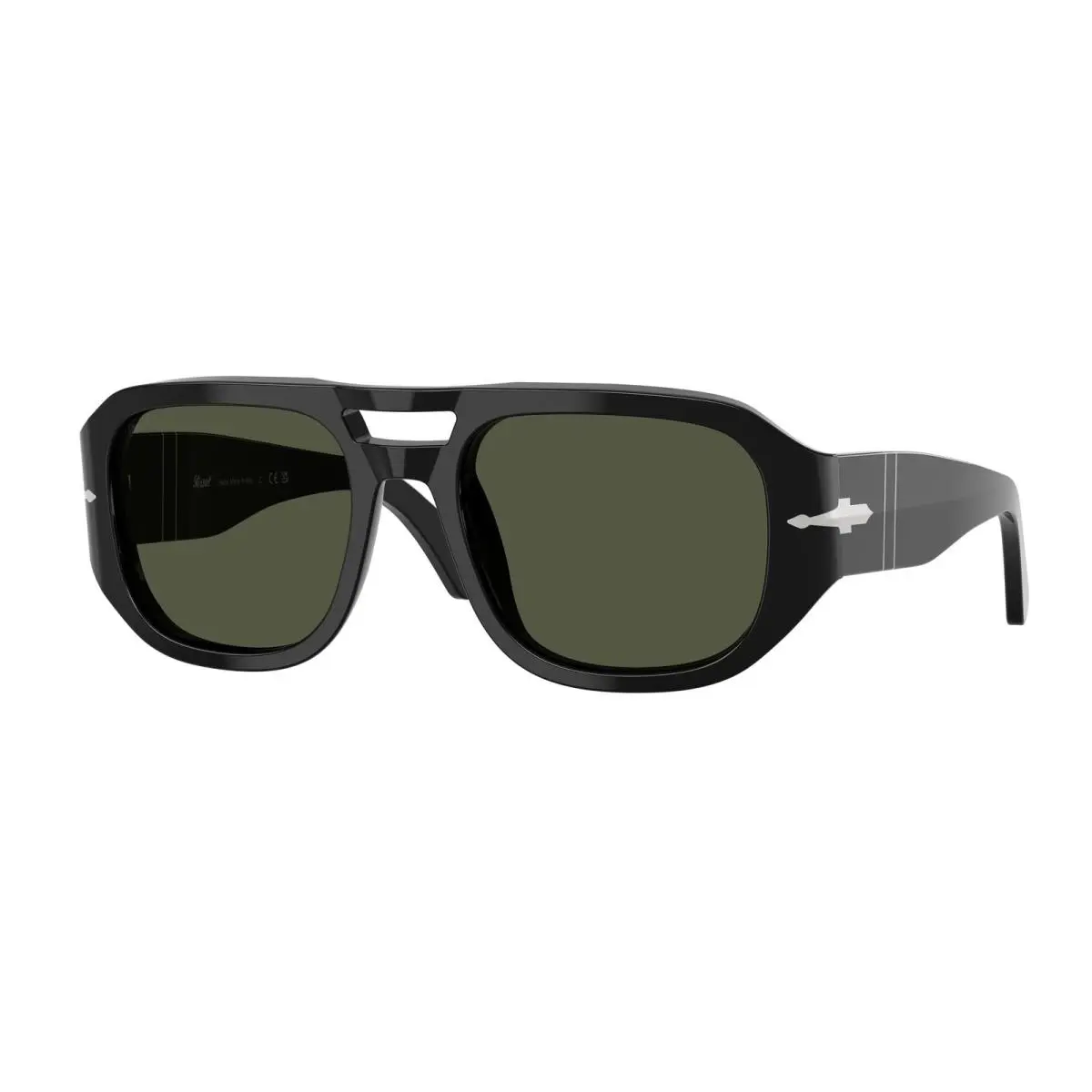 Persol PO3373S 95 31 Vincent Black Green 53 mm Unisex Sunglasses