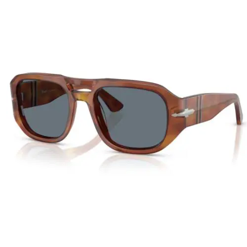 Persol 0PO3373S Vincent 96/56 Terra di Siena/light Blue Men`s Sunglasses - Frame: Terra di siena, Lens: Light Blue
