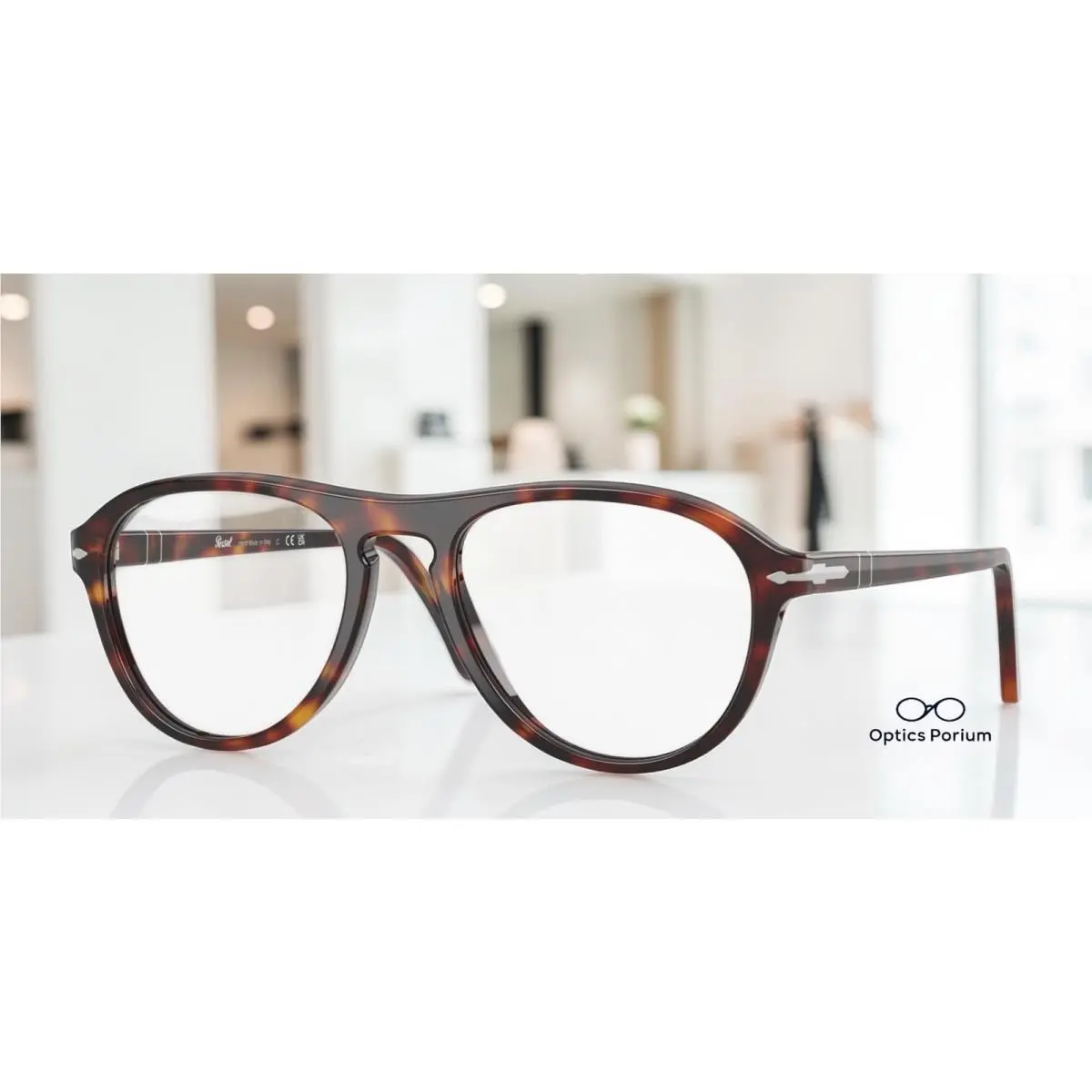 Persol PO3371V 24 Lynn Havana Clear 53 mm Unisex Eyeglasses - Frame: Havana
