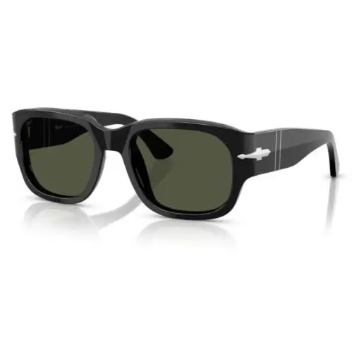 Persol 0PO3380S 95/31 Black/green Squared Men`s Sunglasses 55 mm
