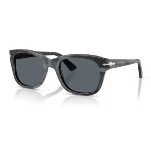 Persol 0PO3372S 1224R5 Striped Grey/blue Square 53mm Men`s Sunglasses