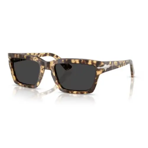 0PO3363S 105648 Brown Beige Tortoise/black Polarized Men`s Sunglasses by Persol