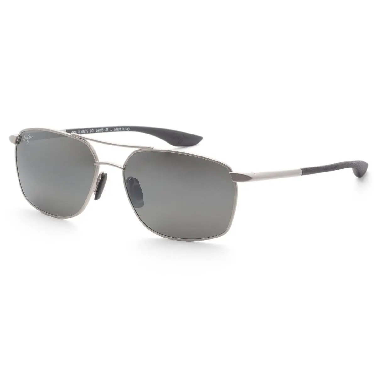 Maui Jim Men`s Puu Kukui 58mm Silver Polarized Sunglasses MJ0857S-001