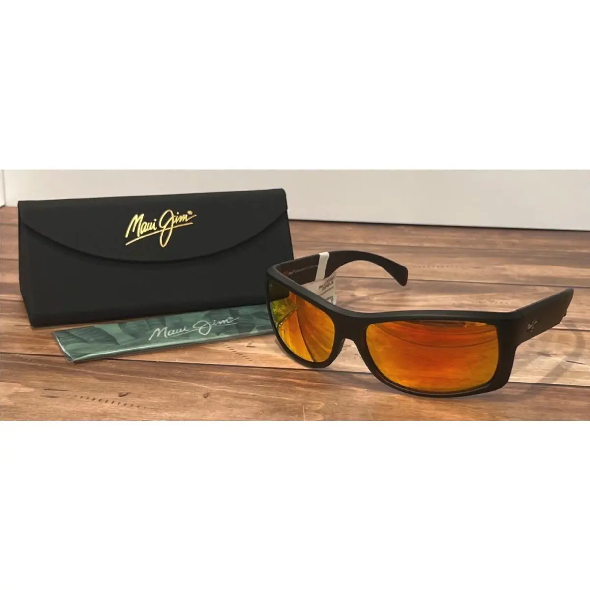 Maui Jim Rxable RM 848-04 Hawaii Lava Matte Black Sunglasses W/ Red Interior