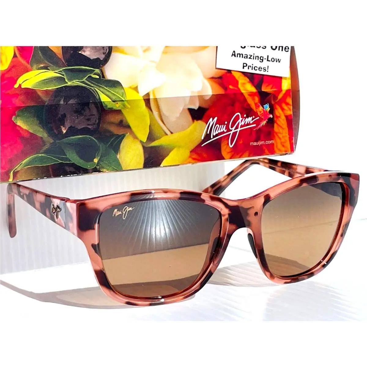 Maui Jim Hanapaa Shiny Tortoise Polarized Bronze Glass Sunglass HS538-09D