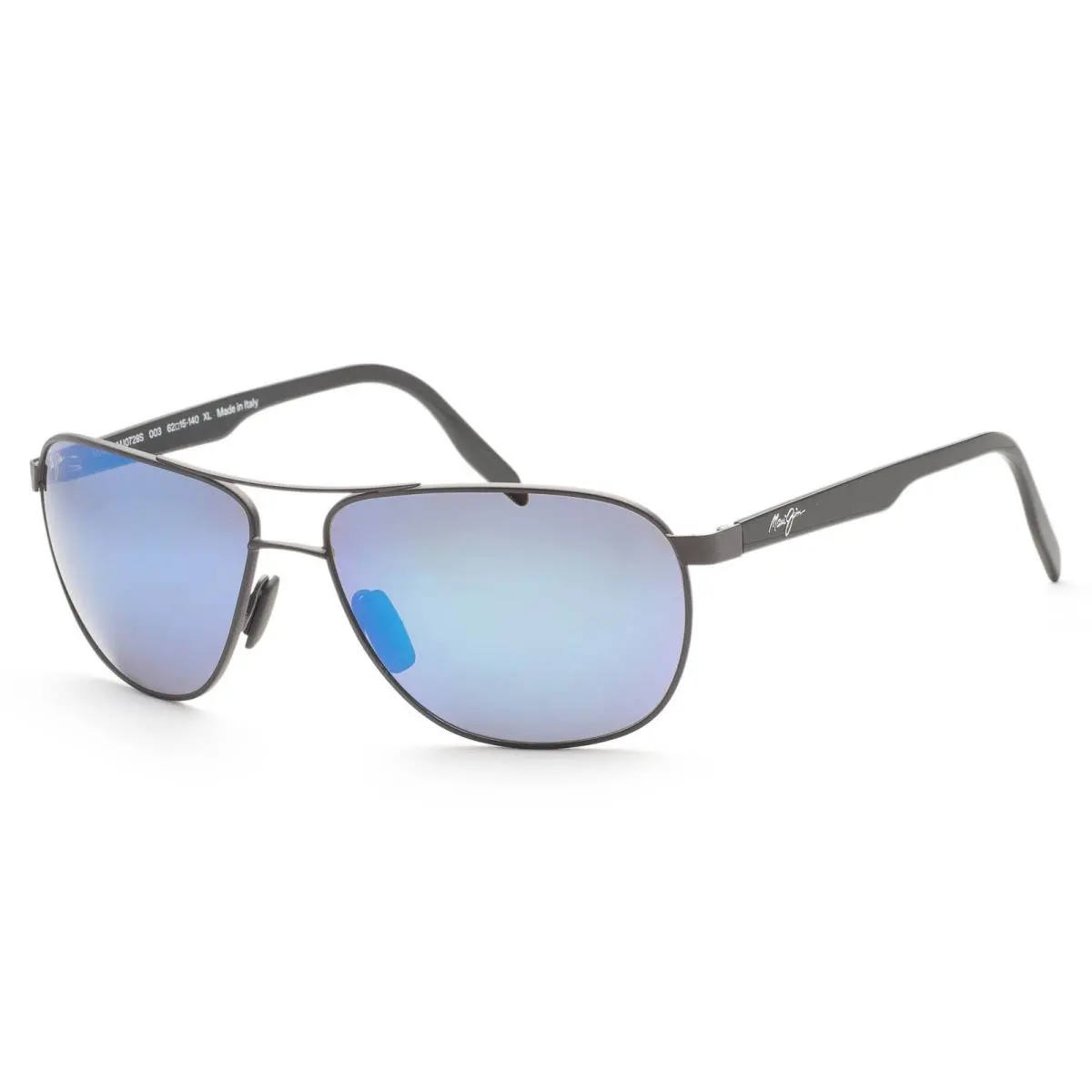Maui Jim Men`s Castles 62mm Silver Polarized Sunglasses MJ0728S-003