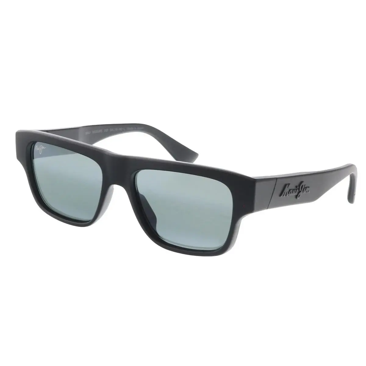MJ0638S001 Square Polarized Sunglasses Matte Black Frame by Maui Jim