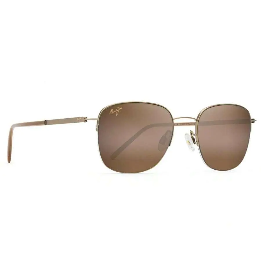 Crater Matte Gold Polarized Hcl Bronze Lens Sunglasses H824-16M by Maui Jim