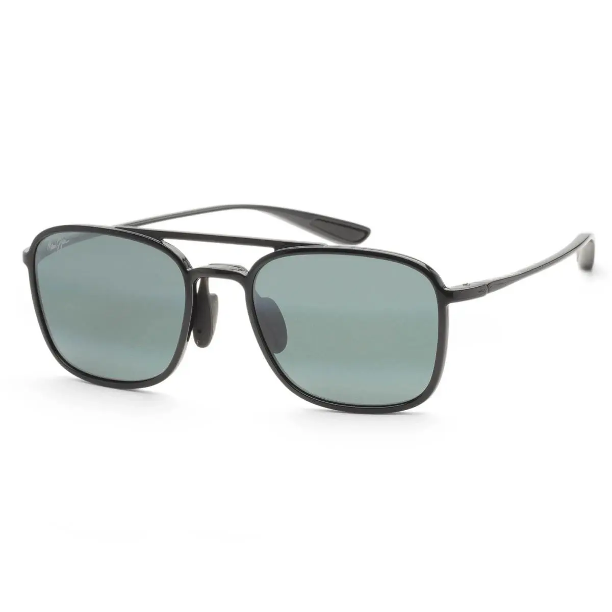 Maui Jim Men`s Keokea 447-02 55mm Black Polarized Sunglasses - Frame: Black, Lens: Gold, Other Frame: Black