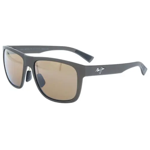 Maui Jim MJ0670S-002 Matte Brown Square Sunglasses Bronze Polarized Lens