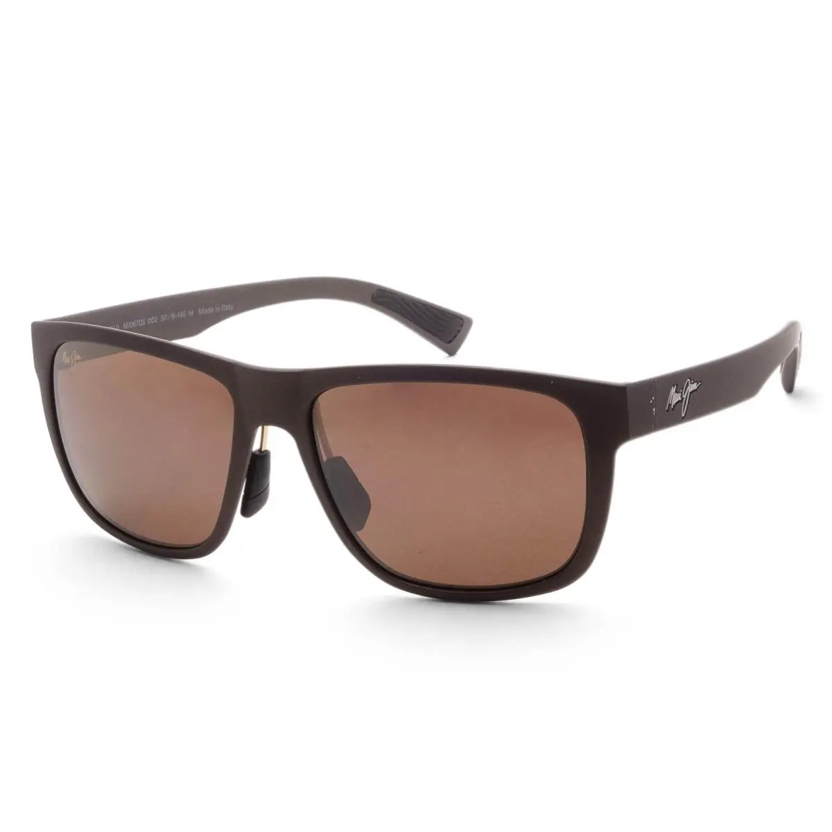 Maui Jim Men`s Puakea 57mm Matte Brown Polarized Sunglasses MJ0670S-002 - Frame: Brown, Lens: Brown, Other Frame: Matte Brown