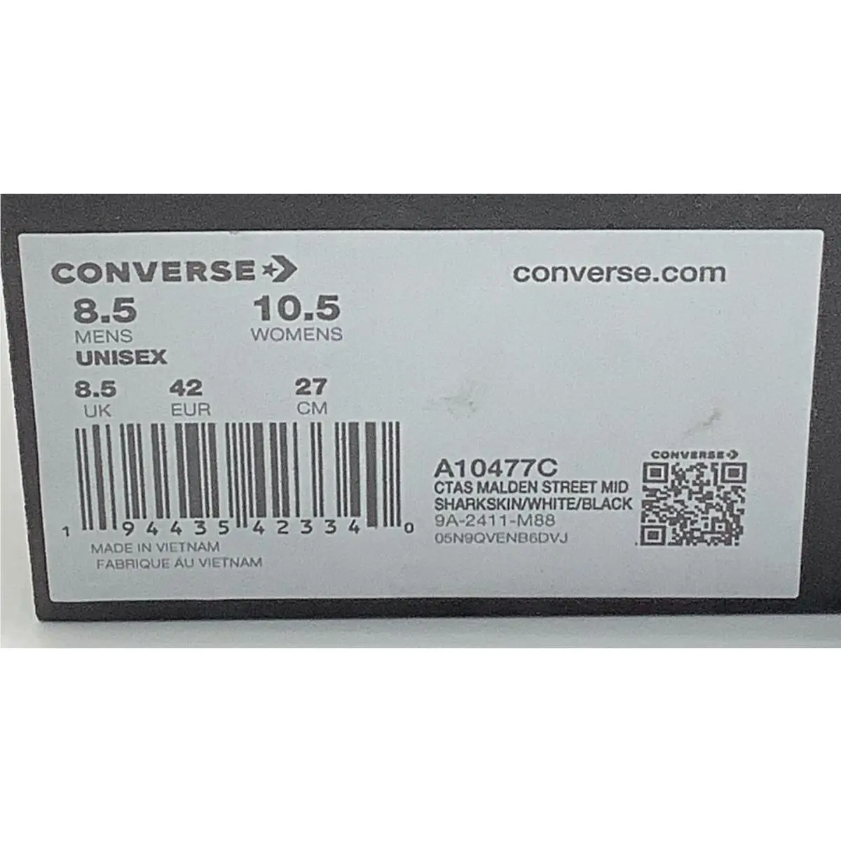 Converse shoes - A10477C - A10477C - Sharksin/White/Black (UPC: 194435423340) 5