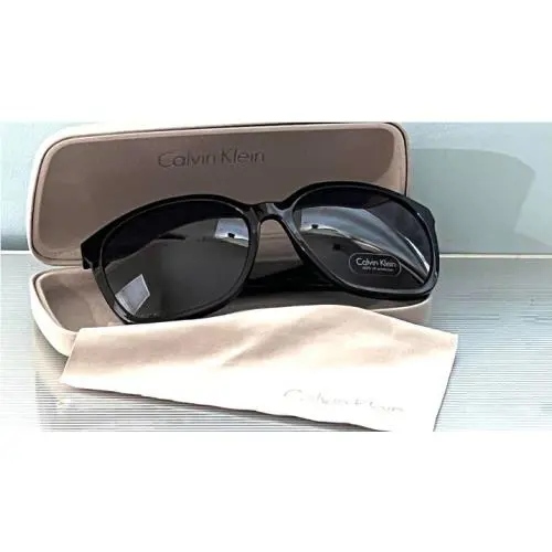 Calvin Klein R7005 001 Square Black Frame Sunglasses 16