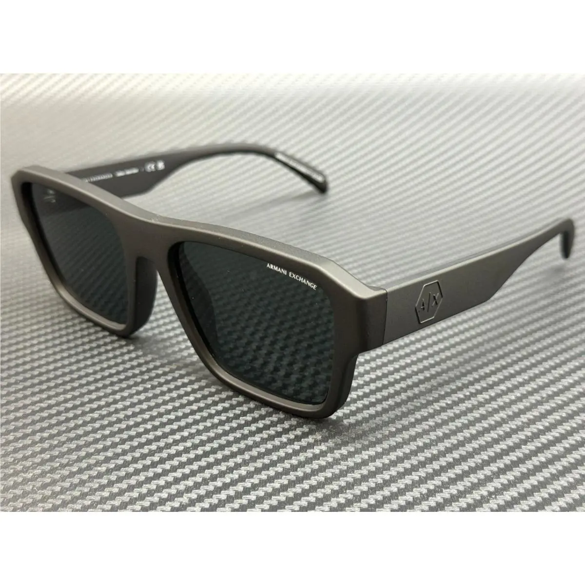Armani Exchange AX4154SU 807887 Matte Black Grey Men`s 56 mm Sunglasses