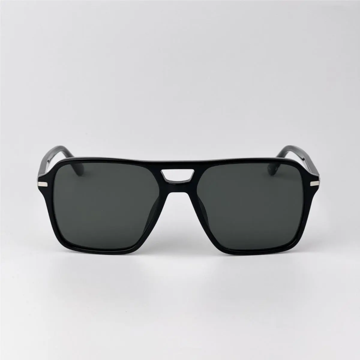 Prada Men Sunglasses Black Green Polarized Pilot PR20YS 1AB03R