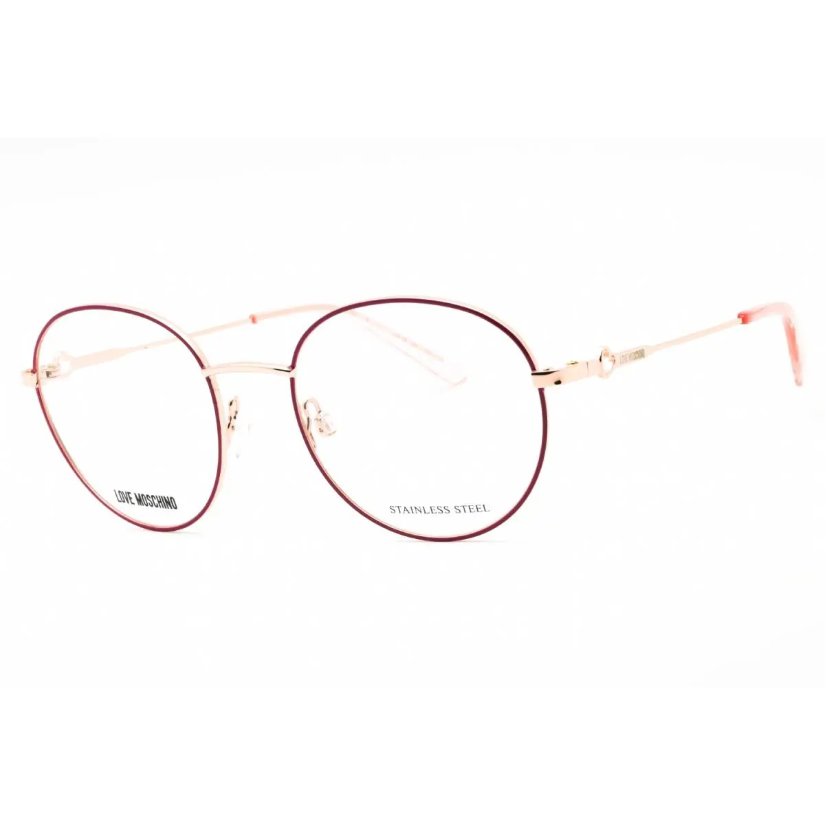 Moschino Love MOL613 0S45 Eyeglasses Pink Gold Frame 52mm