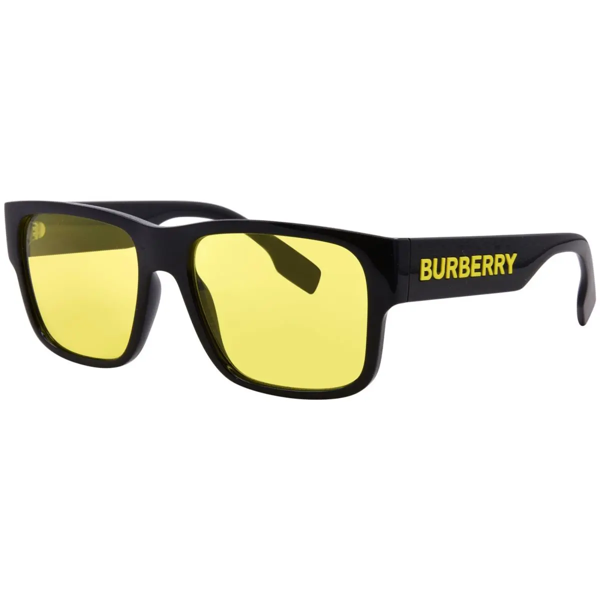 Burberry Knight BE4358 300185 Sunglasses Men`s Black/yellow Square Shape 57mm