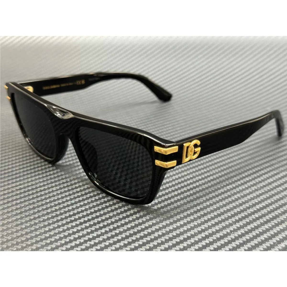Dolce Gabbana DG4496 501 87 Black Grey Men`s 54 mm Sunglasses