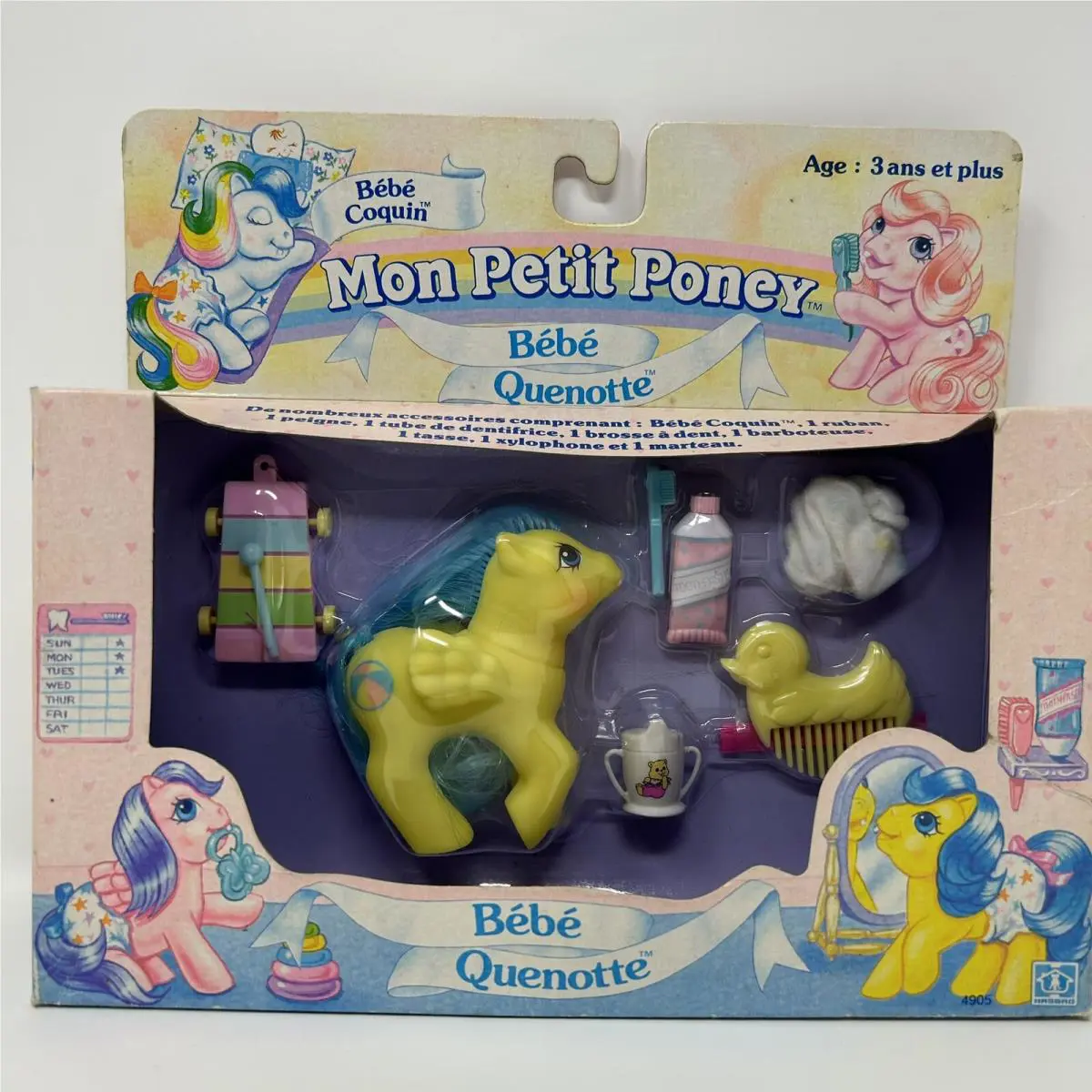 My Little Pony G1 Vintage Mlp French Packaging Mib Baby Bouncy