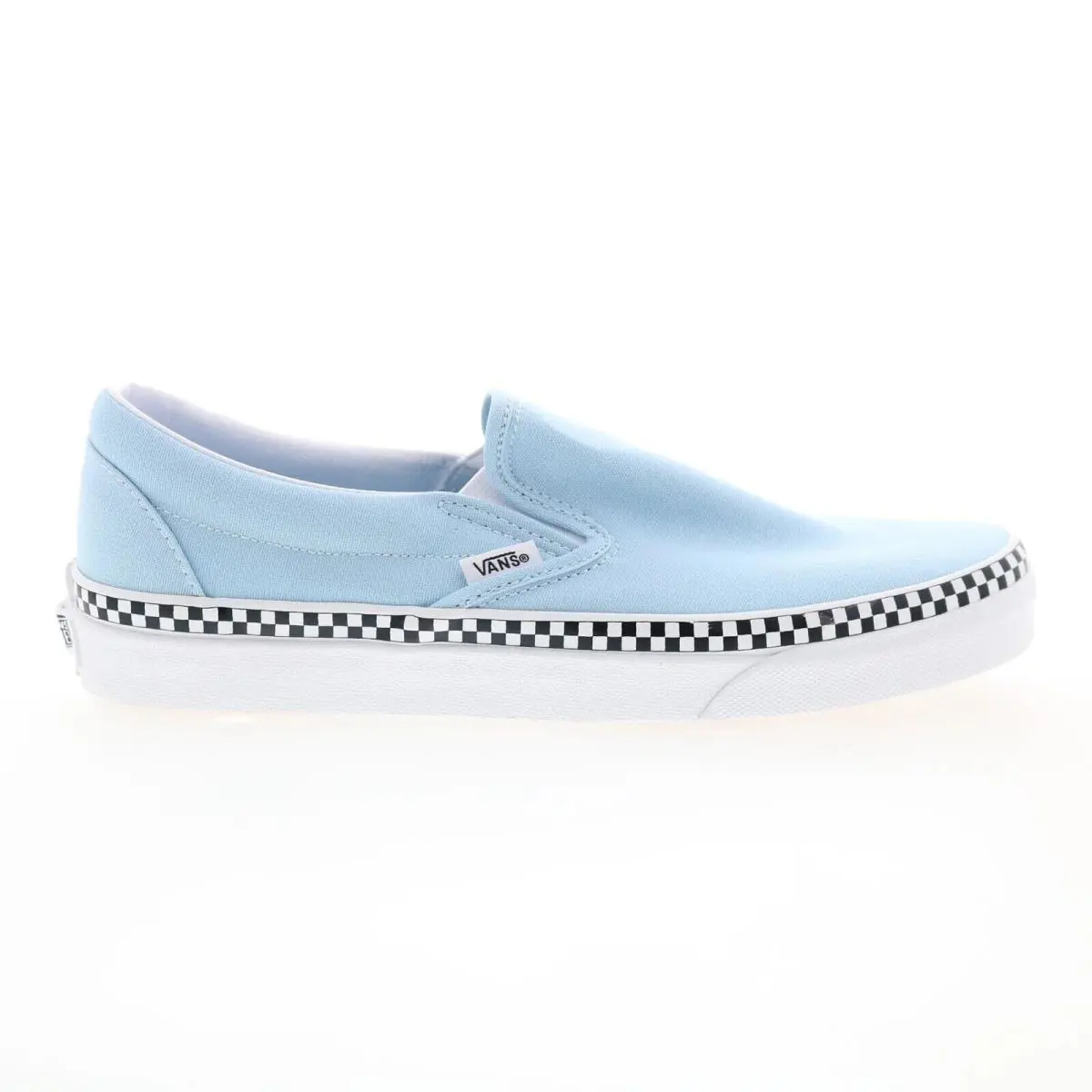 Vans U Classic Slip-on Check Foxing Cool Blue/white Size 4.5-6 Men - Blue