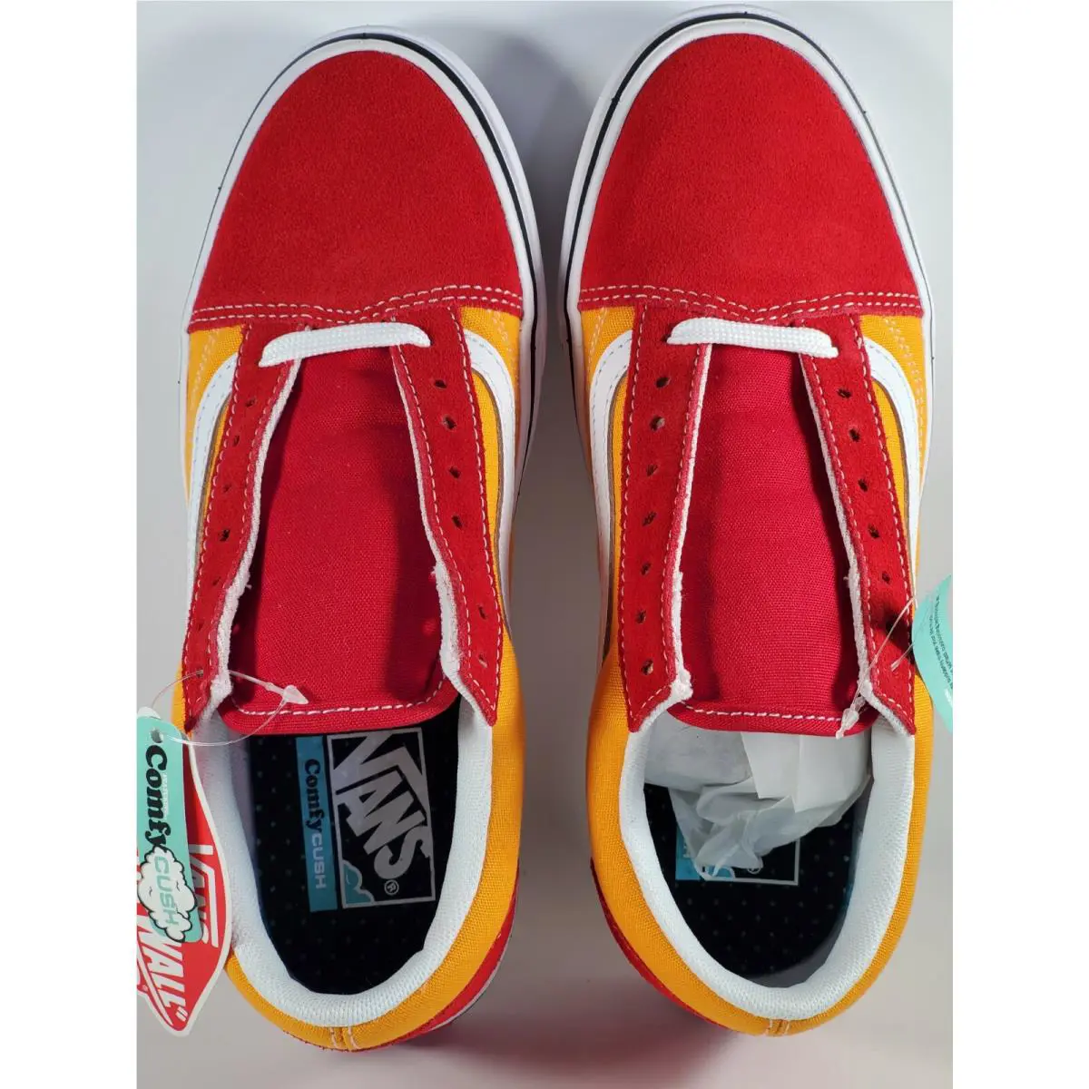 Vans shoes - Tape Mix ComfyCush Old Skool Checker - VN0A3WMAWX4 - Yellow/Red 4