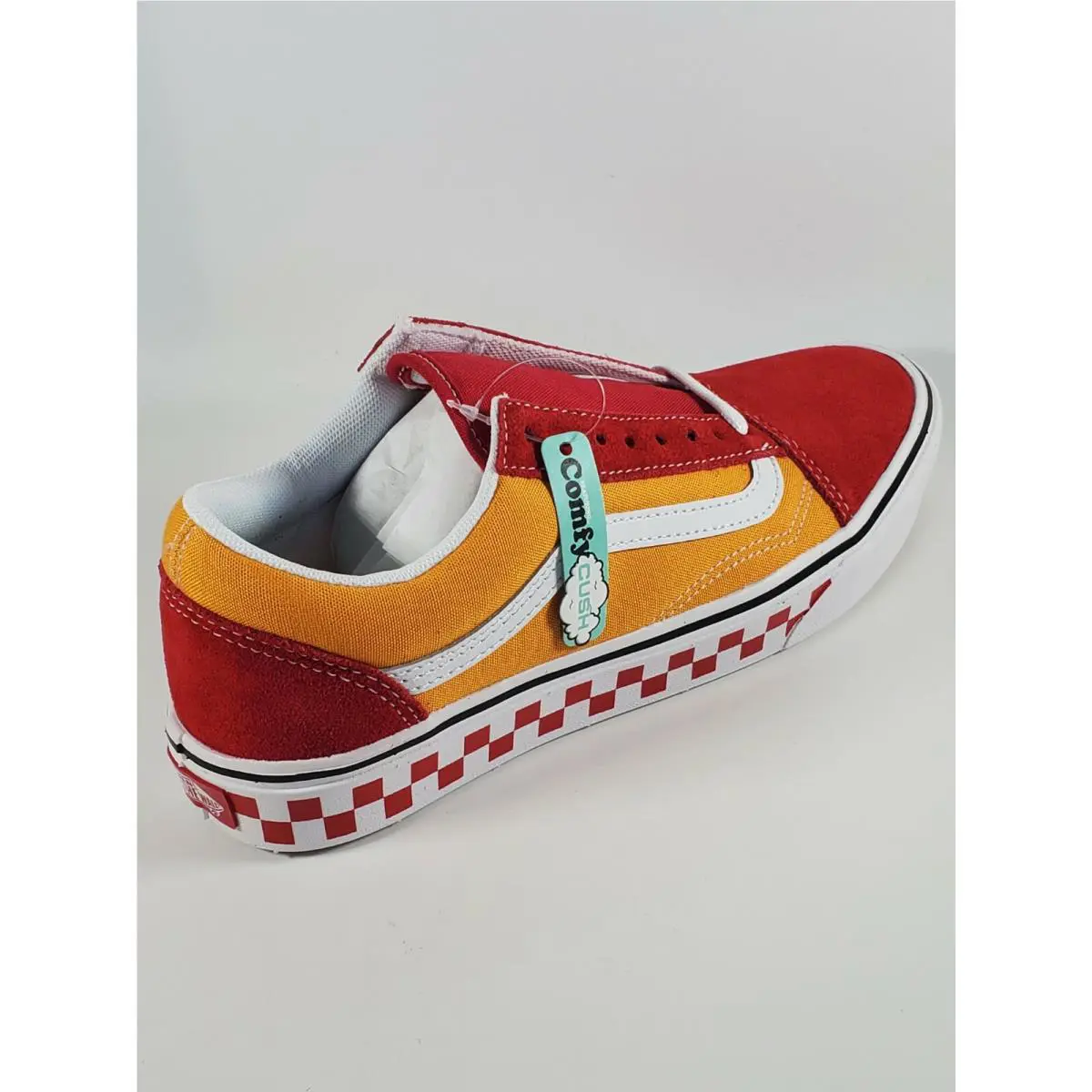 Vans shoes - Tape Mix ComfyCush Old Skool Checker - VN0A3WMAWX4 - Yellow/Red 5