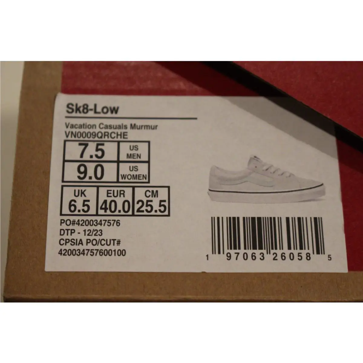 Vans shoes - VANS Sk8-Low - White 9