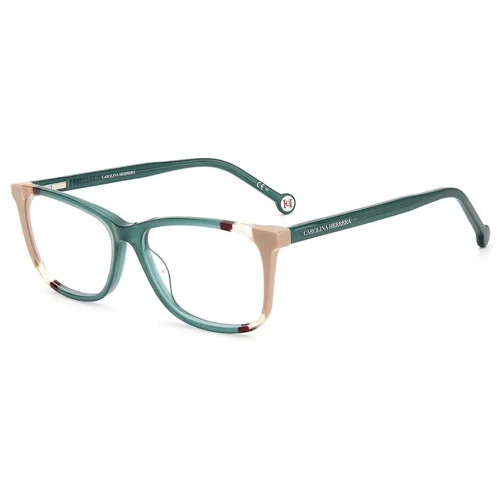 Carolina Herrera Women`s Square 55mm Eyeglasses Frames Teal Brown CH0066-HBJ