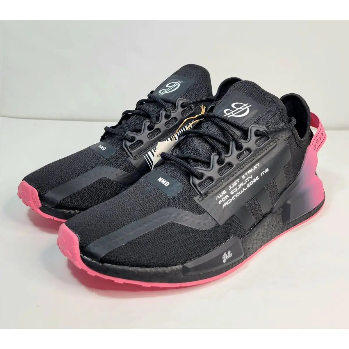 Adidas Mens Damian Lillard Nmd R1 V2 Shoes Black Rose Pink Size 8.5 11