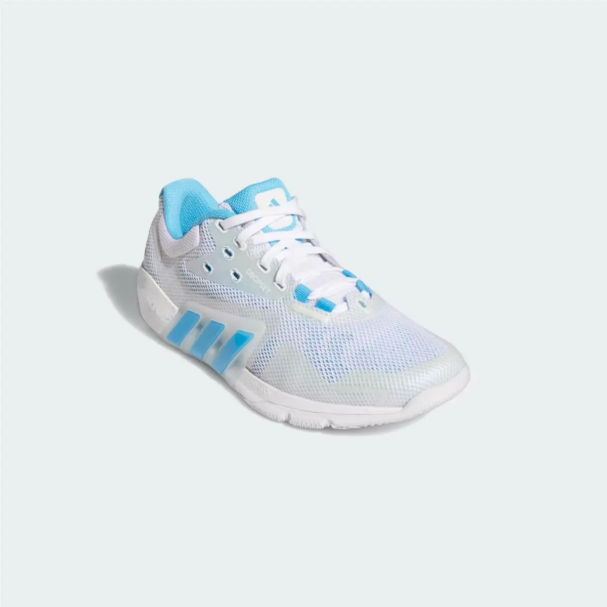 Adidas Dropset GW3419 Sneakers Womens US 8.5 White Blue Training Shoes GBNC632