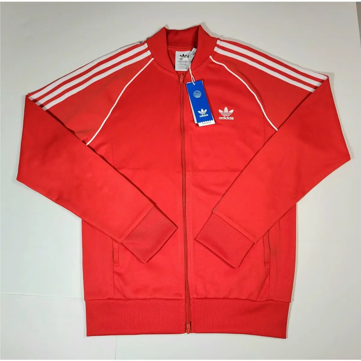 Adidas Superstar Track Jacket Small Medium Men Red White Trefoil Full Zip Run